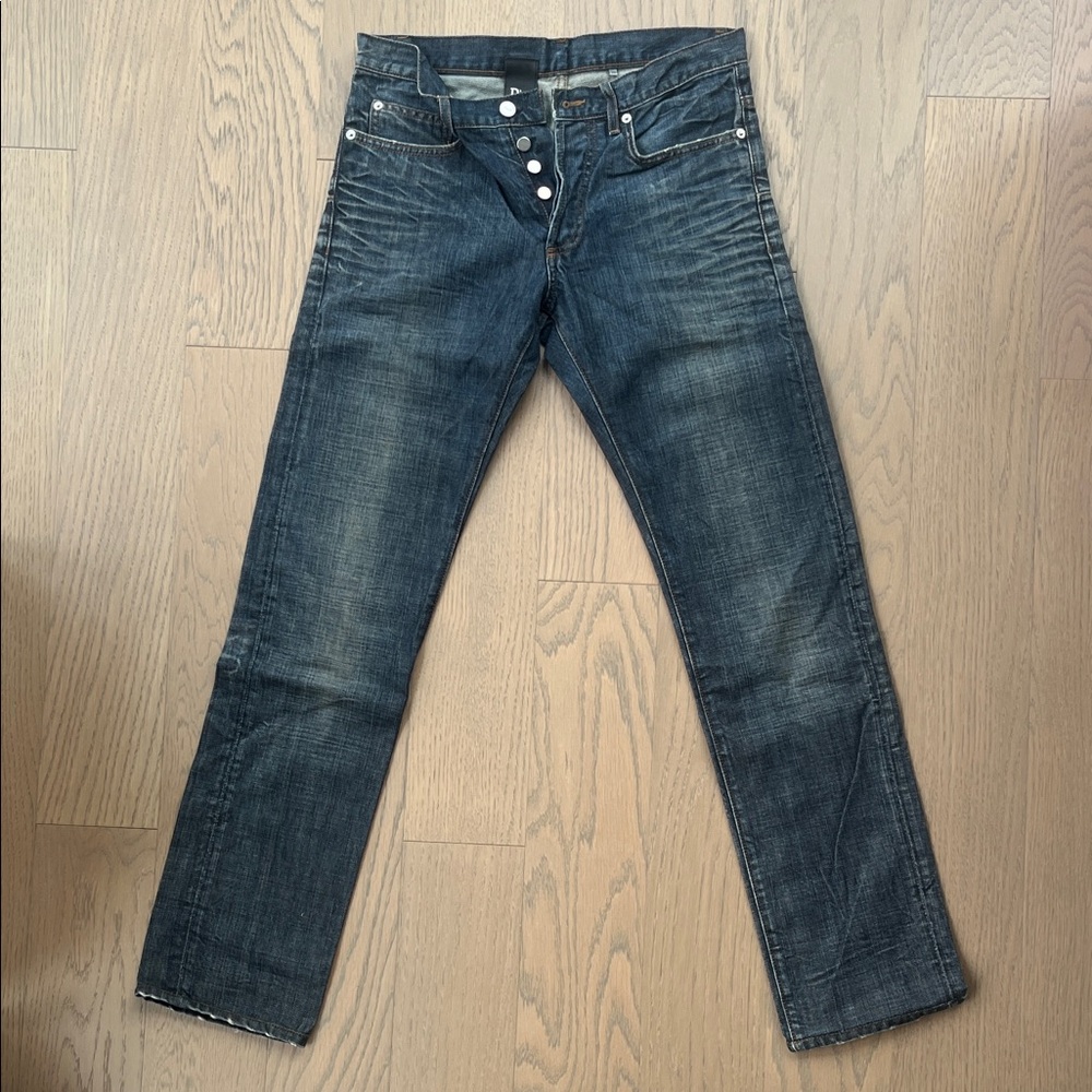 Dior Men's Dark Blue Slim Jeans